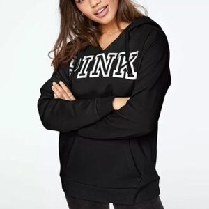 PINK Victoria's Secret Black Hoodie Sweaters